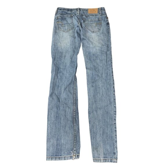 American Eagle Outfitters Straight 77 Zero Reg Low Rise Light Wash Jeans - Picture 6 of 6